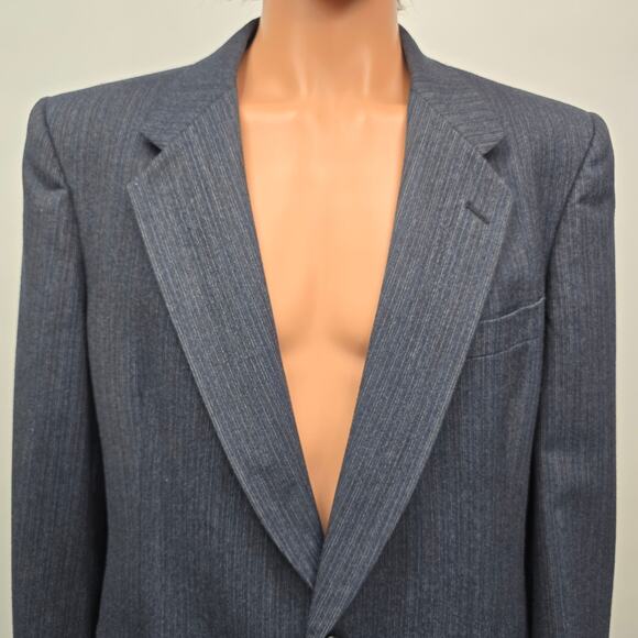 Vintage Christian DIOR Virgin Wool Suit Jacket Pinstriped Sport Coat Size L / 44 - Picture 4 of 13
